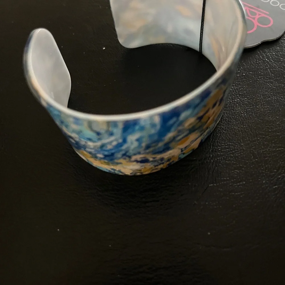 Paparazzi Acrylic Blue and Mosaic Cuff Bracelet